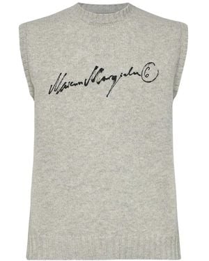 MM6 by Maison Margiela Sleeveless Jumpers - Grey