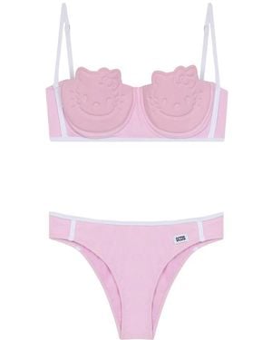 Gcds Badmode ,Roze ,Spandex Hello Kitty Embossed Bikini - Paars