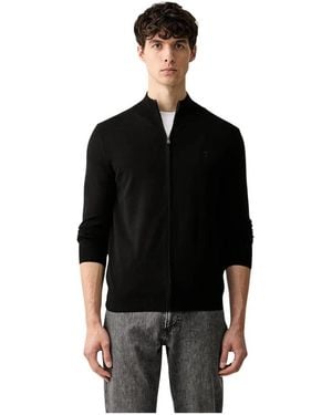 Trussardi Reißverschluss-Strickjacke - Schwarz