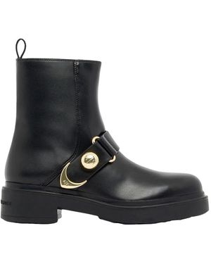 ARMANI EXCHANGE Schoenen ,Zwart ,Polyester Enkellaarsjes