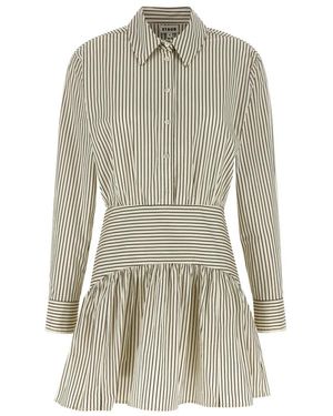 STAUD Rocco Mini Dress - Grijs