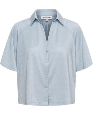 &Co Woman Overhemden ,Blauw ,Polyester Vanity Blouse