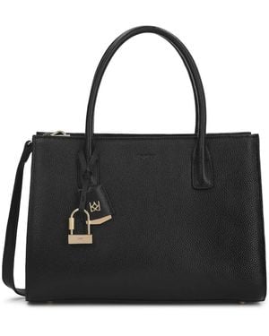 Kazar Schwarze Tasche Aus Der Classic Line Mit Dekorativem Vorhängeschloss