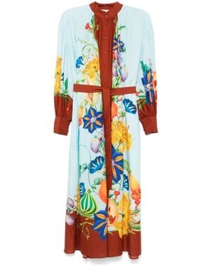 ALÉMAIS Hemelsblauwe Dahlia Maxi Jurk