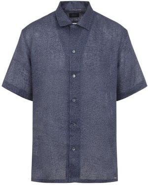 Brioni Short Sleeve Shirts - Blue