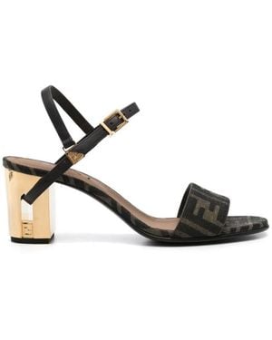 Fendi High Heel Sandals - Black