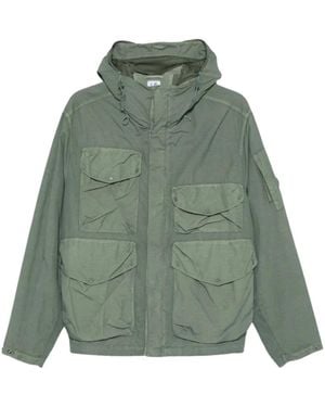C.P. Company Jassen ,Groen ,Nylon Flatt Nylon Goggle Jacket
