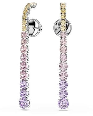 Swarovski Matrix Tennis Drop Ohrringe - Weiß