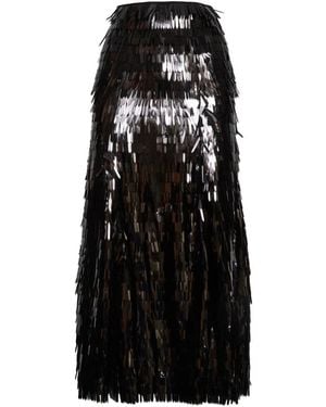 Self-Portrait Maxi Skirts - Black