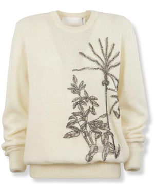 Costarellos Noemie Mohair Wollpullover - Natur