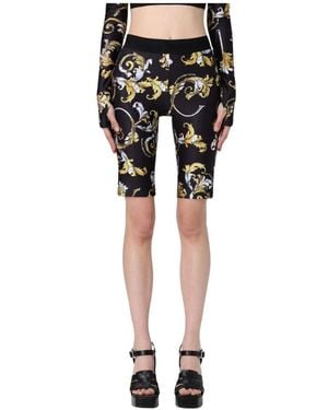 Versace Jeans Couture High-Waist Straight-Leg Hose - Schwarz