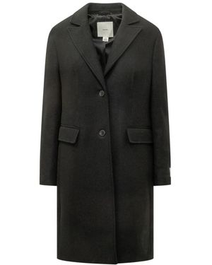 Calvin Klein Single-Breasted Coats - Negro