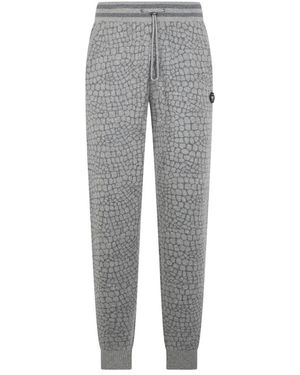 Philipp Plein Broeken ,Grijs ,Wol Knit Jogging Broeken Cocco