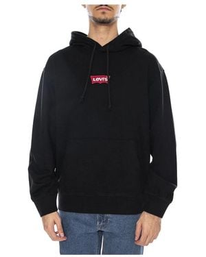 Levi's Hoodies & Sweatvesten ,Zwart ,Wol Hoodies