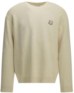 Maison Kitsuné Round-Neck Knitwear - Blanco