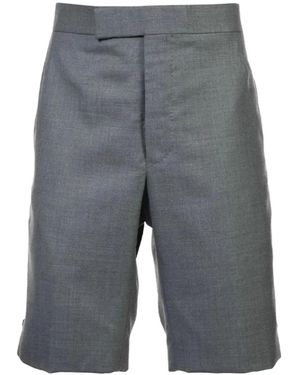 Thom Browne Korte Broeken ,Grijs ,Wol Classic Twill Backstrap Shorts