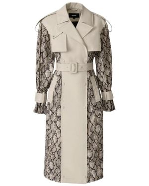 Mackage Jassen ,Leer Zonomi-Pr Trenchcoat - Naturel