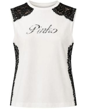 Pinko Sleeveless Tops - White