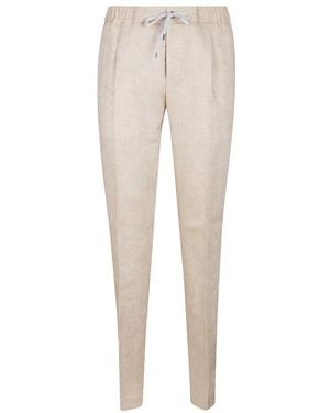 PT Torino Slim-Fit Trousers - Natural