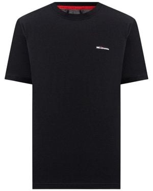 Kiton T-Shirt Mit Gesticktem Logo - Schwarz