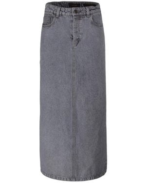 Moorer Denim Skirts - Gray