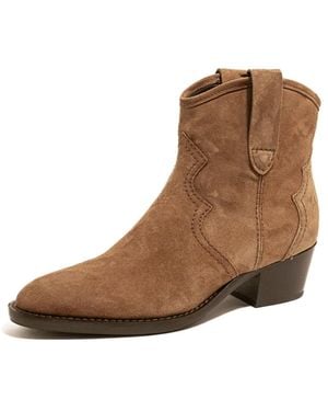 Guglielmo Rotta Cannes velour hazelnut aw23 stiefel - Braun
