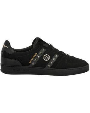 Philipp Plein Retro Rebel Low-Top Sneakers - Schwarz