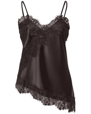 ONLY Onlindona Strap Satin Lace Top Wvn - Bruin