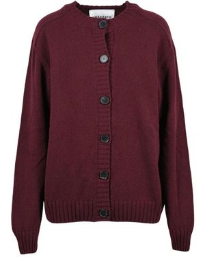 Amaranto Truien & Vesten ,Rood ,Wol Girocollo Cardigan - Paars