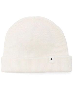 Jil Sander Fleece hat 103 beige,schwarzer sweatshirt hut - Weiß