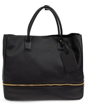 Moschino Leder shopper tasche - Schwarz