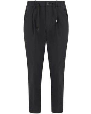 Herno Slim-Fit-Hose Mit Kordelzug - Schwarz