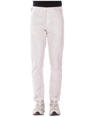 Fay Broeken ,Katoen Slim-Fit Broek - Naturel