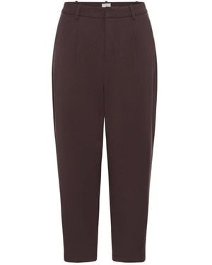Kaffe Cropped Trousers - Marron