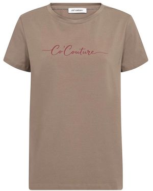 co'couture Tops ,Bruin ,Katoen Signature Script T-Shirt