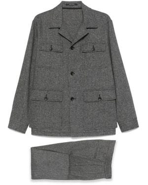 Tagliatore Single Breasted Suits - Grey