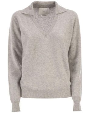Vanisé Truien & Vesten ,Grijs ,Wol Patty V-Neck Jumper