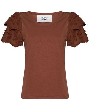 Silvian Heach T-Shirts - Brown