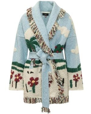Alanui Strickjacke Mit Langen Ärmeln - Blau