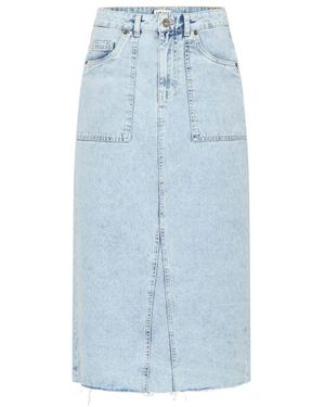 Ichi Midi Denim Rok - Blauw