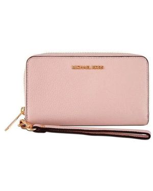 Michael Kors Jet Set Travel Large Flat Multifunction Phone Case - Roze