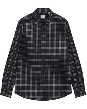 Burberry Overhemden ,Groen ,Katoen Robert Bd Shirt - Zwart