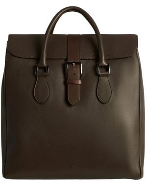 Kiton Kalbsleder-Shopper - Braun