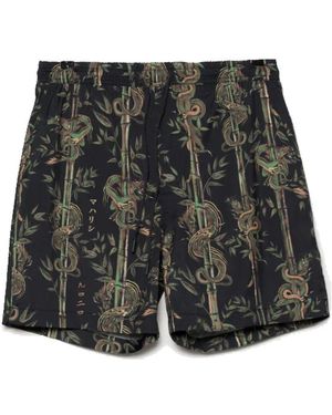 Maharishi Dragon bamboo badeshorts - Grau