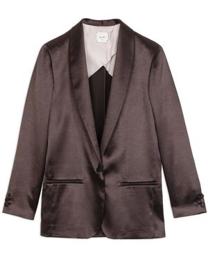 Alysi Jassen ,Bruin ,Leer Chocolat Blazer