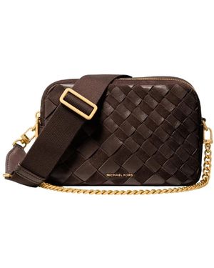 Michael Kors Bryant Medium Double Zip Chain Camera Crossbody - Bruin