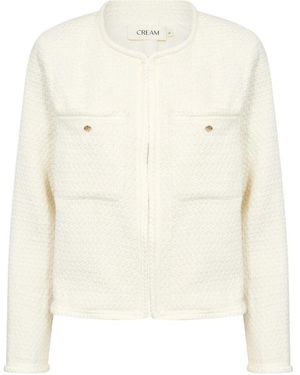 Cream Light Jackets - Blanco
