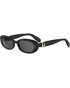 Dior Oblique B1I Oval Zonnebril - Zwart