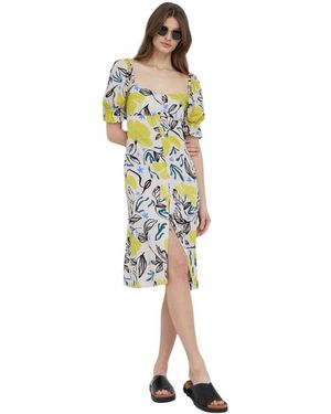 Paul Smith Kleedjes ,Veelkleurig ,Flared Patterned Dress - Wit