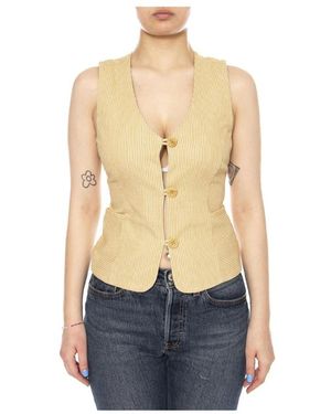 Thinking Mu Nogal Vest - Naturel